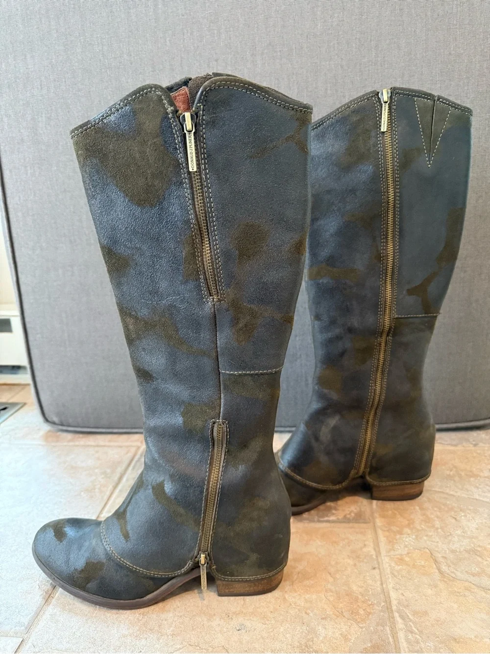 Donald J. Pliner Olive Green Camo Boots